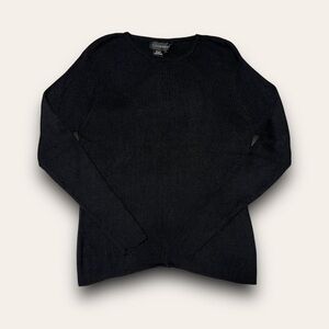 Vintage Black Silk Knit Sweater Size Large Sadimara Minimalist Downtown Girl